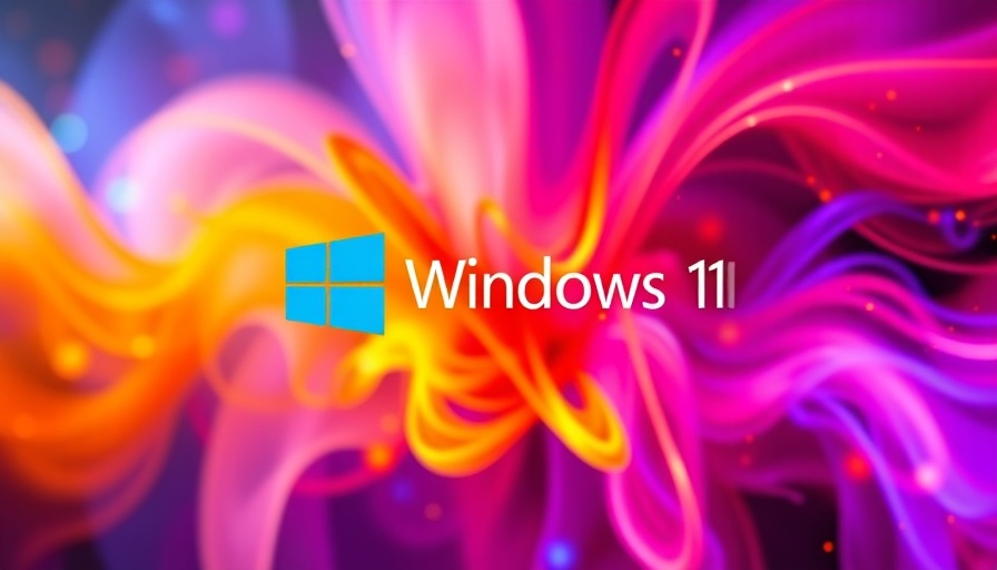 Windows 11 logo with abstract background colors