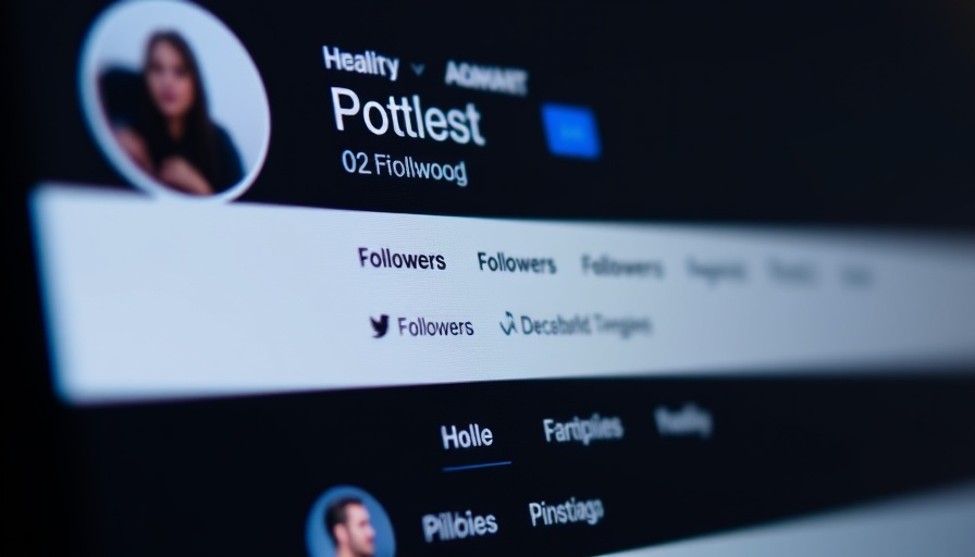 Social media profile displaying follower count and info, minimalistic design.