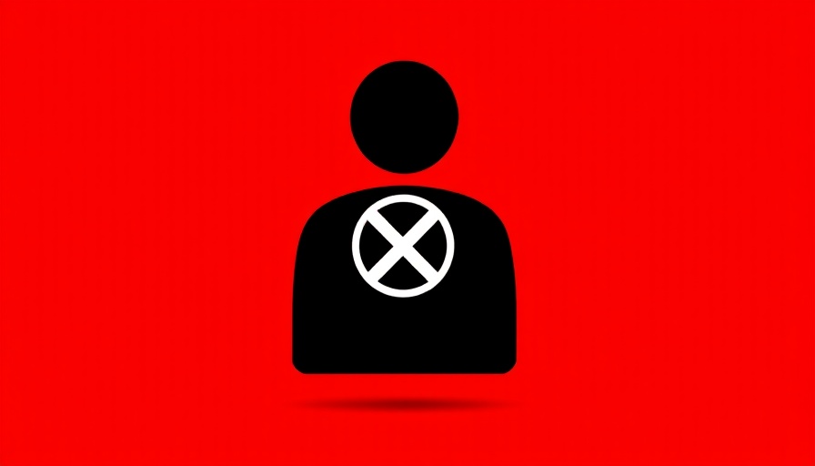 Social media relationships icon indicating disconnection on red background.