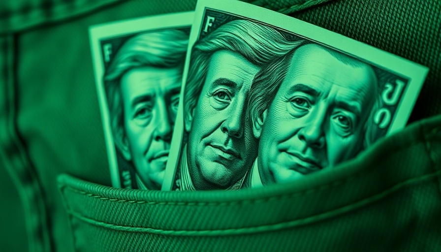 Dollar bills in pocket, altering faces symbolize OpenAI lobbying.