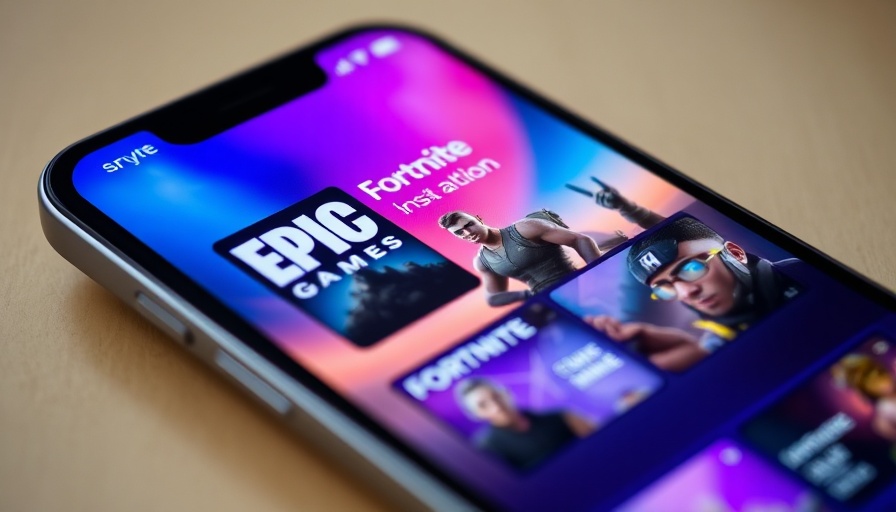 Epic Games Store on smartphone with Fortnite installation screen.