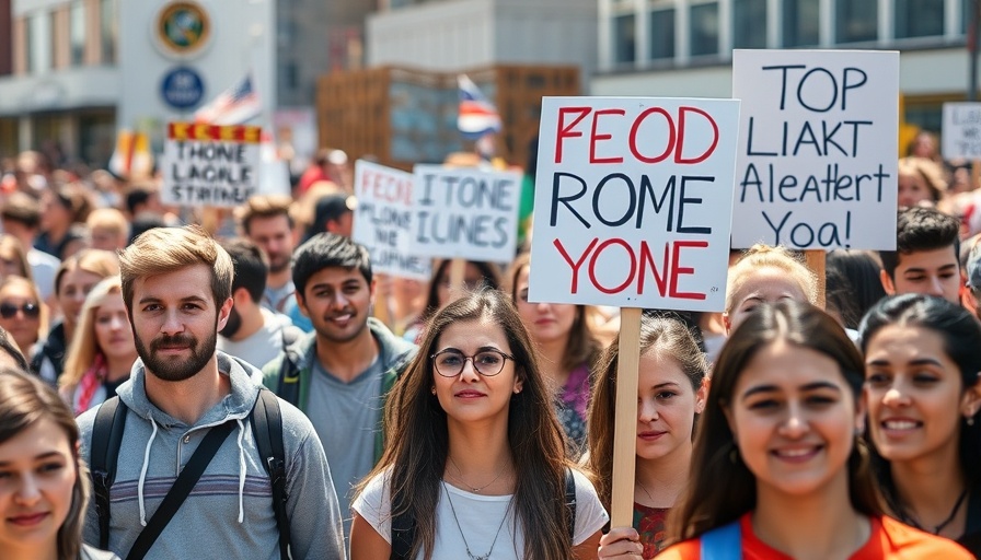 Gen Z Pro-Lifers gathering with signs at a protest march.