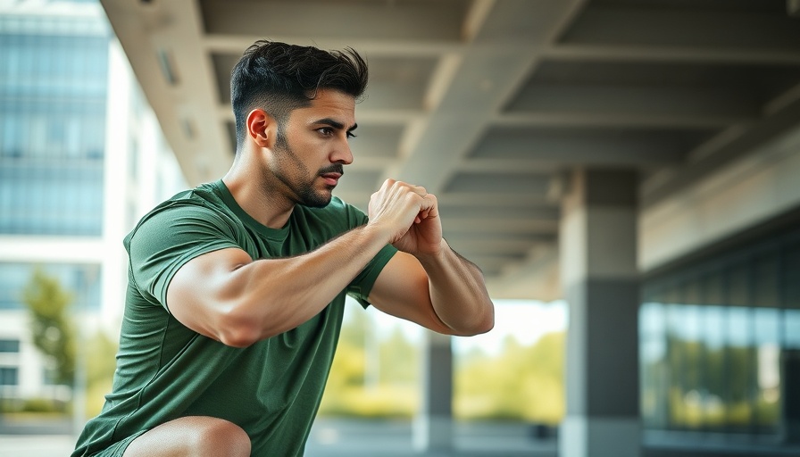 Man performing lunges outdoors for strength training.