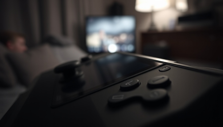 Close-up of gaming console button with dim lighting, Steam Brick.