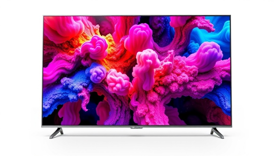 4K LG NanoCell TV displaying vibrant colors on a white background.