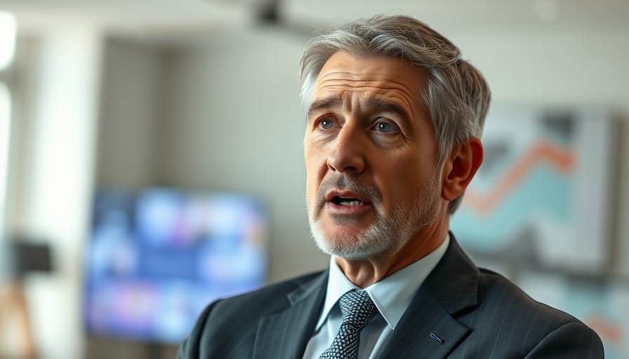 Man discussing business in studio setting, related to Starbucks earnings.