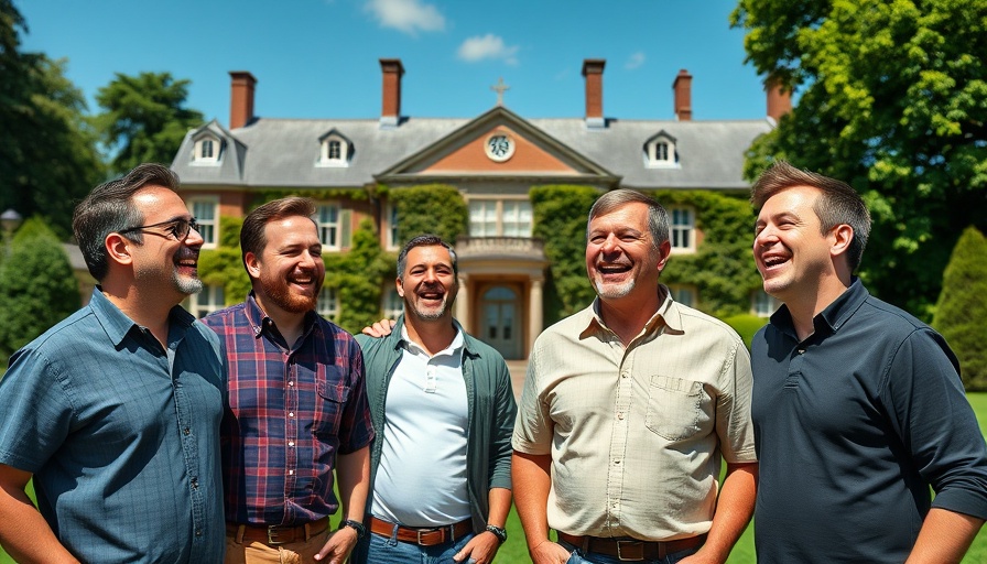 Group of men enjoying time at a corporate event venue.