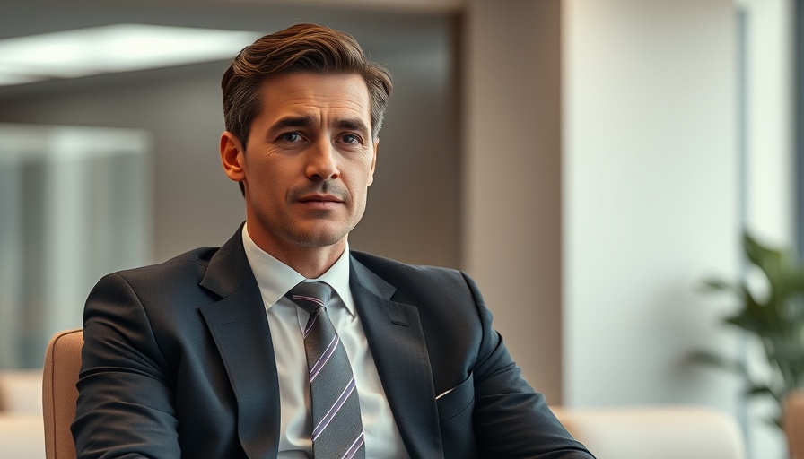 Businessman sitting in office environment