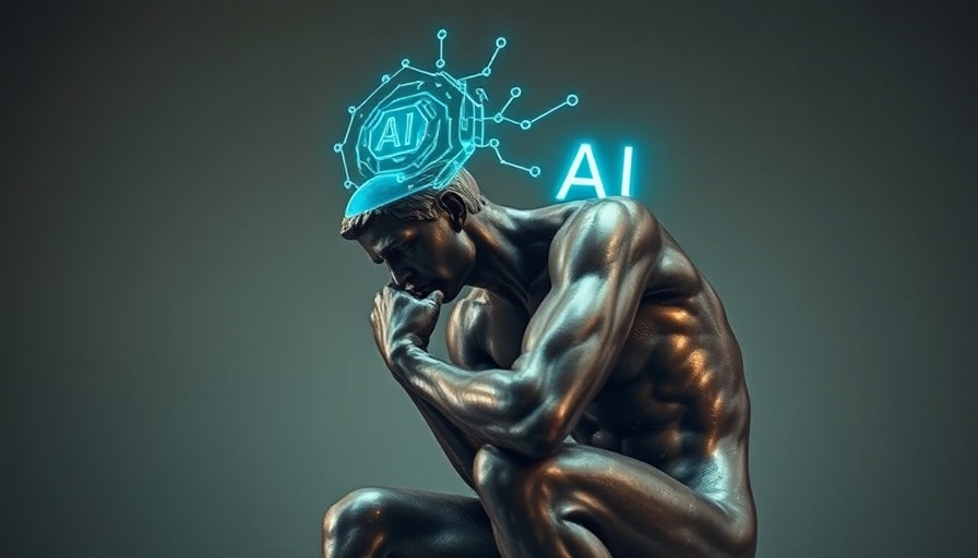 Artistic fusion of Thinker statue with AI logo, OpenAI reasoning model