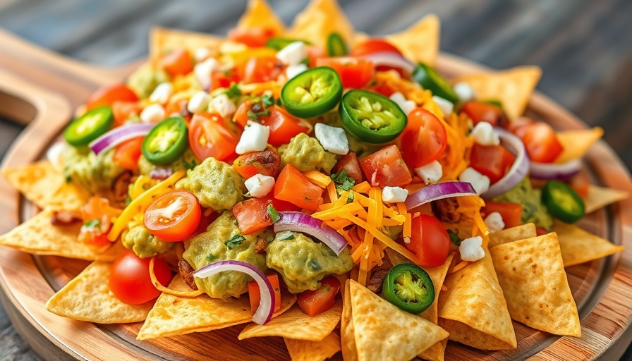 Vibrant air fryer nachos with fresh ingredients