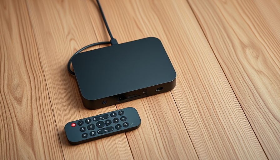 Modern streaming devices 2025 with remote on wooden surface.