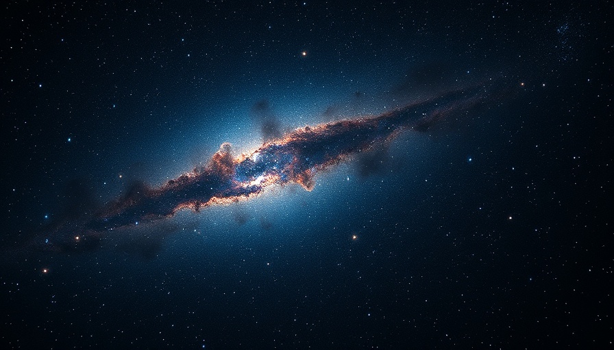 Vast cosmic expanse depicting dark matter in the universe.