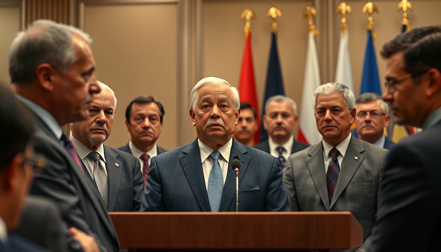 Officials at a press conference in an official room, AI data centers.