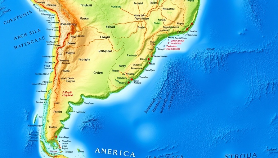 Map showing Gulf of America with surrounding cities.