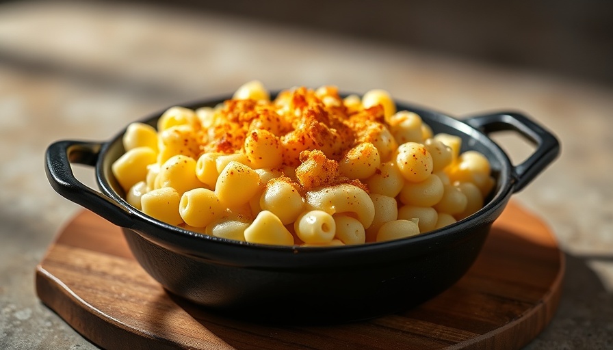 Martha Stewart's mac and cheese with secret ingredient, golden brown top.