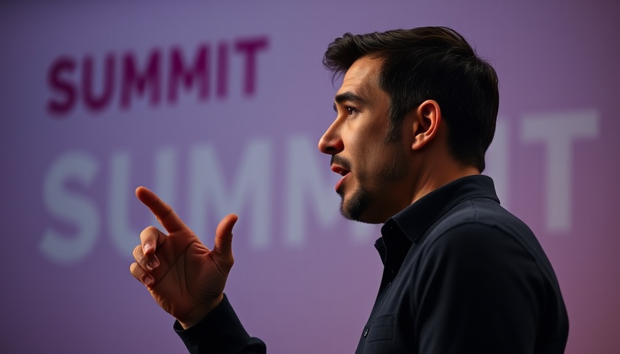 Man speaking at AI summit with vibrant backdrop, JD Vance speech at Paris AI summit.