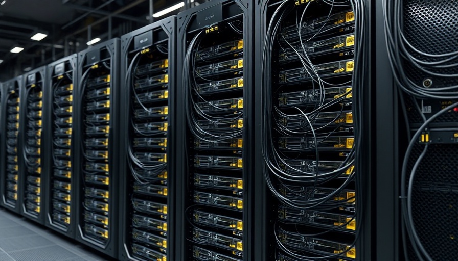 $5B AI server deal featuring advanced server racks with cables