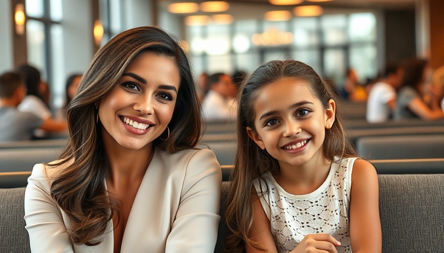 Smiling woman and girl sitting, royal favorite snack conversation.