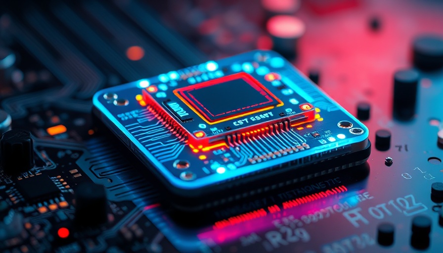 Futuristic glowing microchip on circuit board, Cadence Design Systems 2025 forecast.