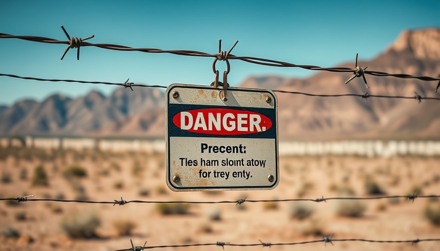 Barbed wire fence with warning sign, highlighting risk in immigration reporting.