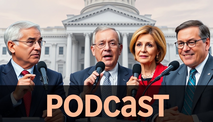 Podcast banner discussing Jesus and politics with speakers.