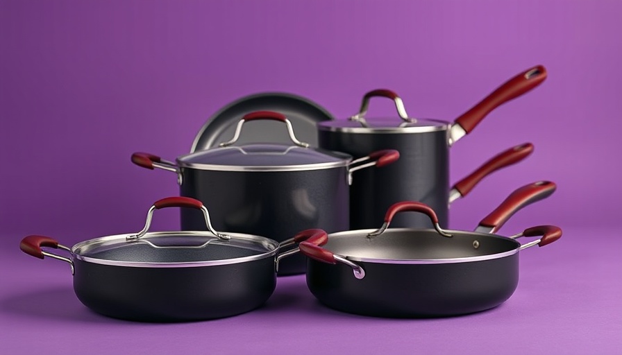 Colorful cookware display amid PFAS ban topic.