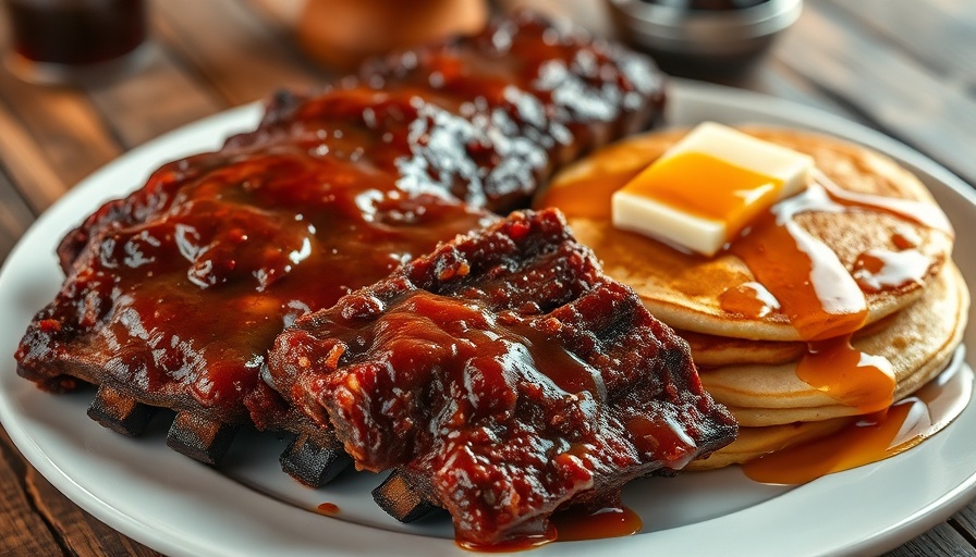 IHOP and Applebee's dual restaurant dish with ribs and pancakes.