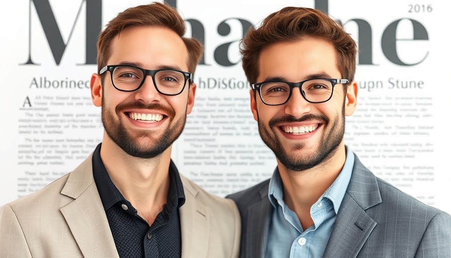 Two men on a business magazine cover, smiling confidently.