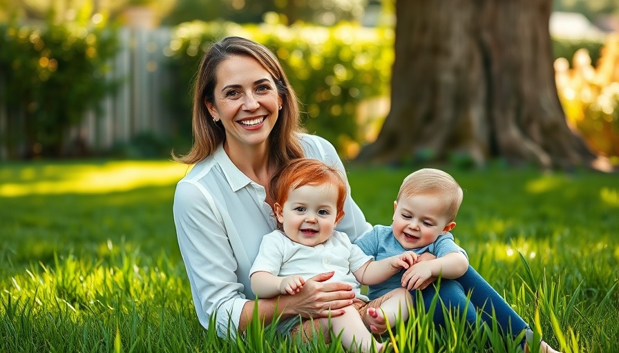 Yarden Bibas Emotional Eulogy: Smiling woman with children on grass.