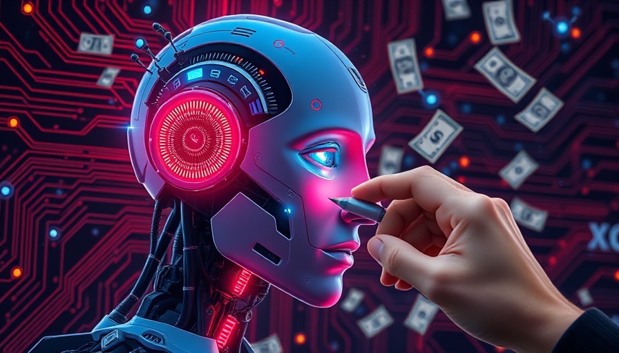 Outcome-based pricing for generative AI depicted in digital art.
