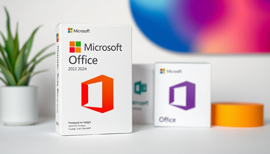 Microsoft Office 2024 packaging with colorful app icons.