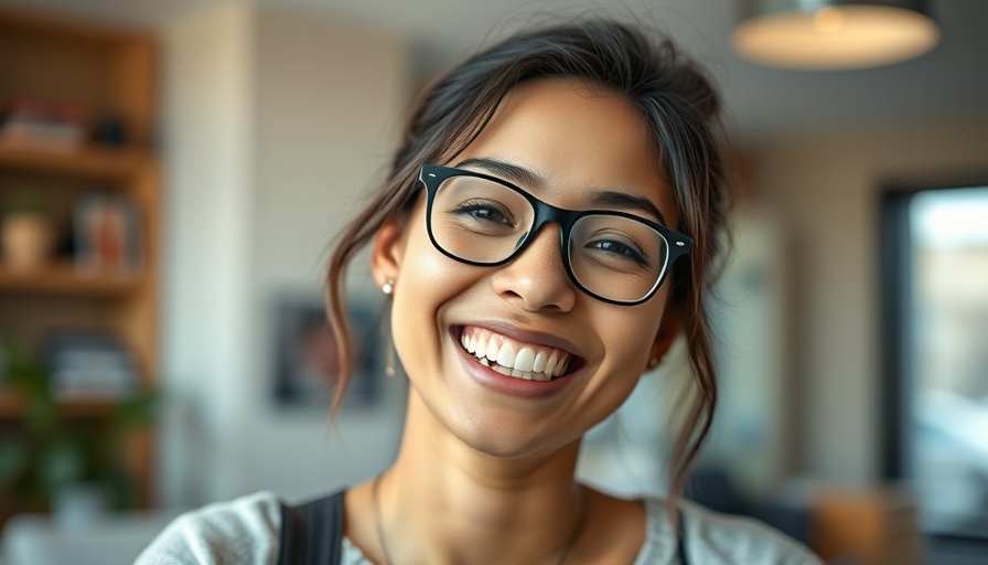 Smiling young woman enhances employee productivity and engagement.
