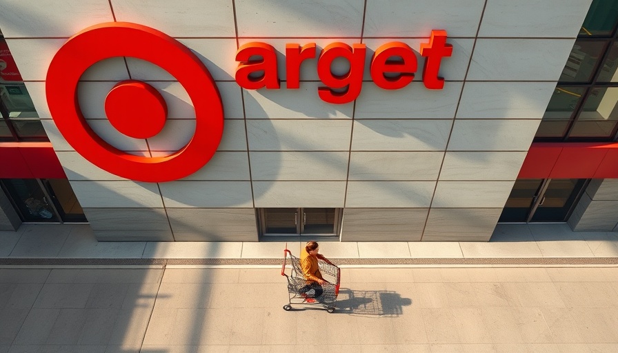 Aerial view of Target entrance showcasing sales growth strategy.
