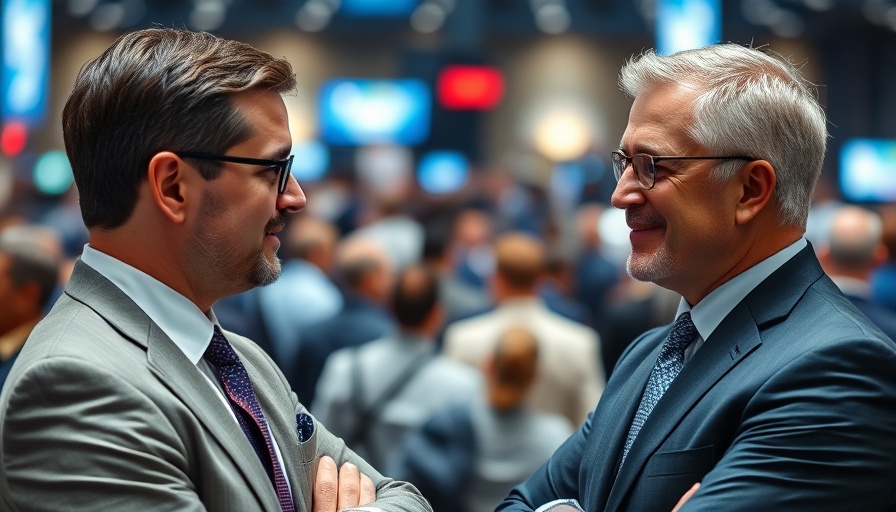 Two men discuss MongoDB weak guidance after profit at a conference.
