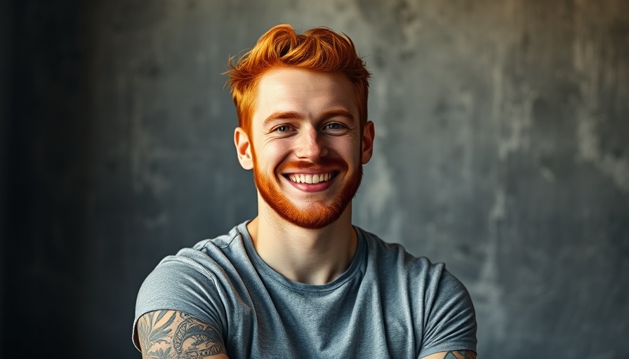 Man with vibrant red hair embodying fractional leadership style.