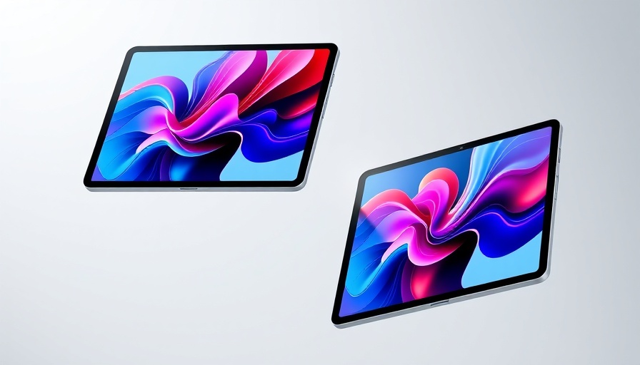 iPads displaying AI capabilities with vibrant designs and interface.