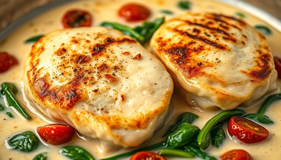 Creamy chicken with spinach and tomatoes, perfect for Quick Chicken Recipes for Weeknight Dinners.
