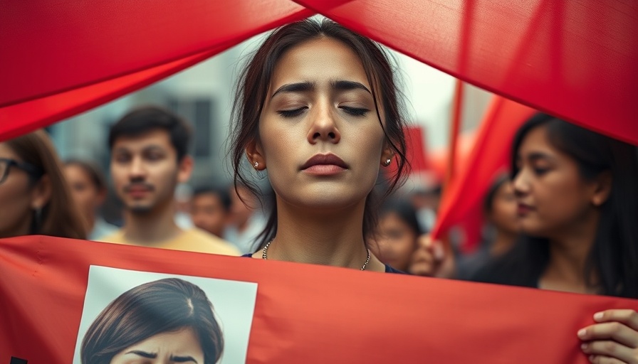 Emotional scene of Syria Christians showing solidarity outdoors