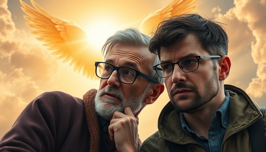 Investigate the Supernatural: Two men with a celestial background.