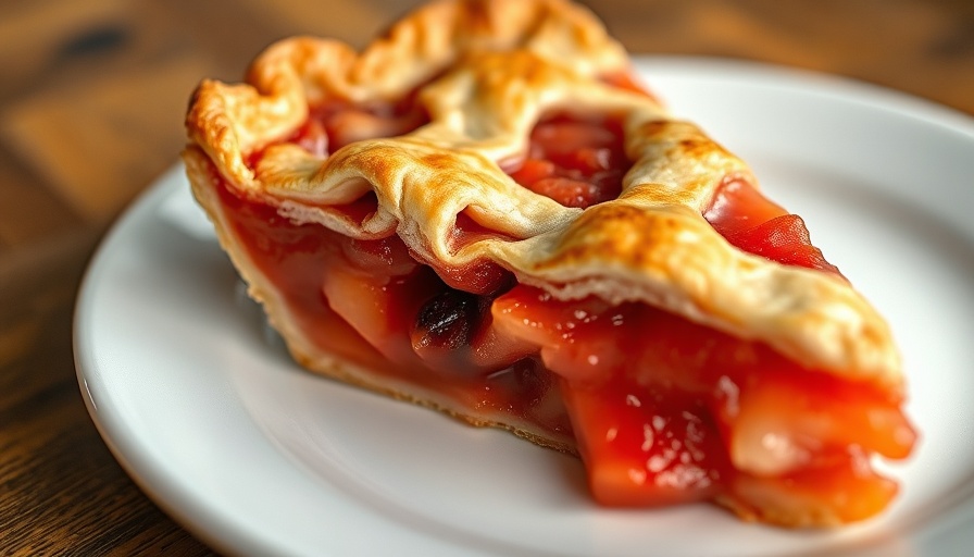 Delicious slice of fruit pie, healthy dessert idea.