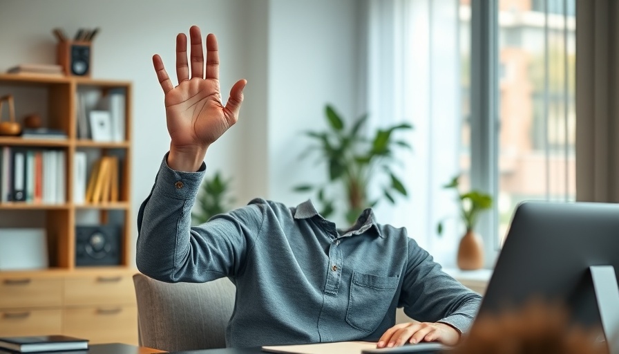 Man expressing engagement in home office illustrating the importance of genuine presence.