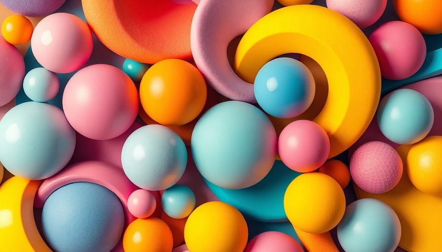 Colorful abstract design depicting AI technologies impact on business.