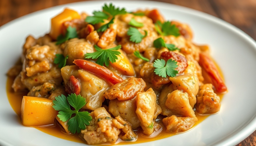 Delicious Crockpot Mississippi Chicken garnished with parsley.