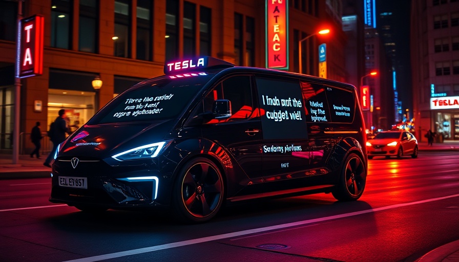 Tesla Cybertruck TikTok Prank with bright LED screen messages