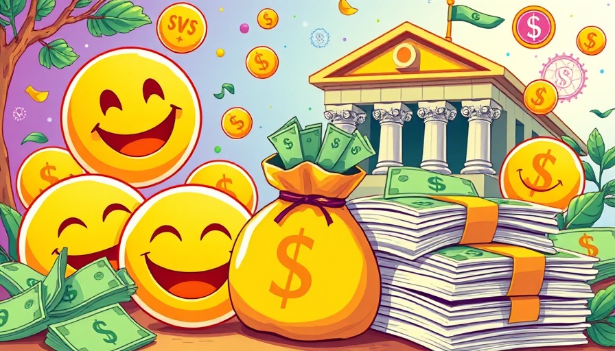 Illustration depicting financial growth and CoreWeave IPO.