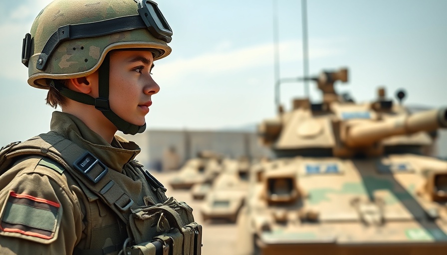 Military personnel inspecting vehicle symbolizing East Asia arms growth.