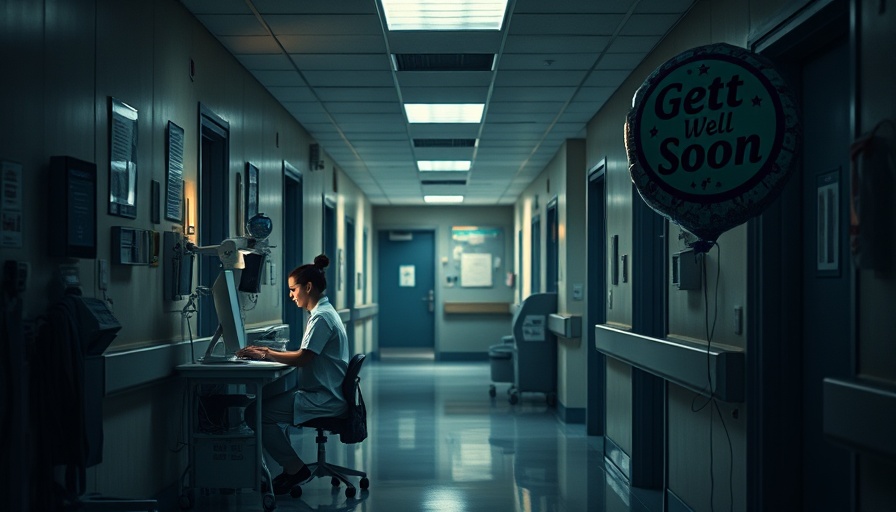 Hospital hallway with staff member working, illustrating healthcare costs.