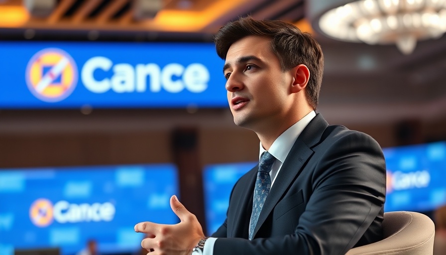 Young man speaking at a conference panel about OpenAI Leadership Changes.