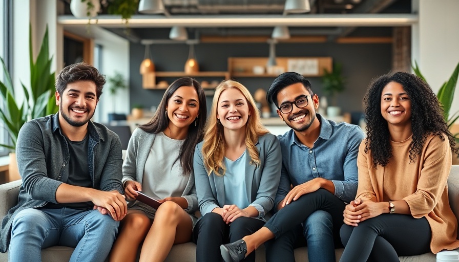 Team of AI-powered sales automation startup in modern office.