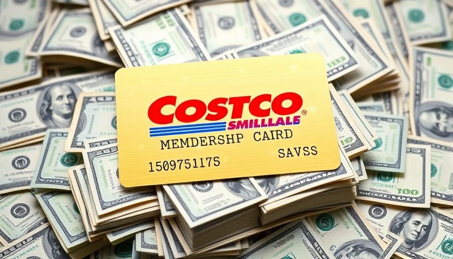 Costco Annual Savings symbolized by membership card on money